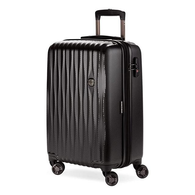 SWISSGEAR 7272 Energie Hardside Polycarbonate Spinner, Carry-On Luggage - Black