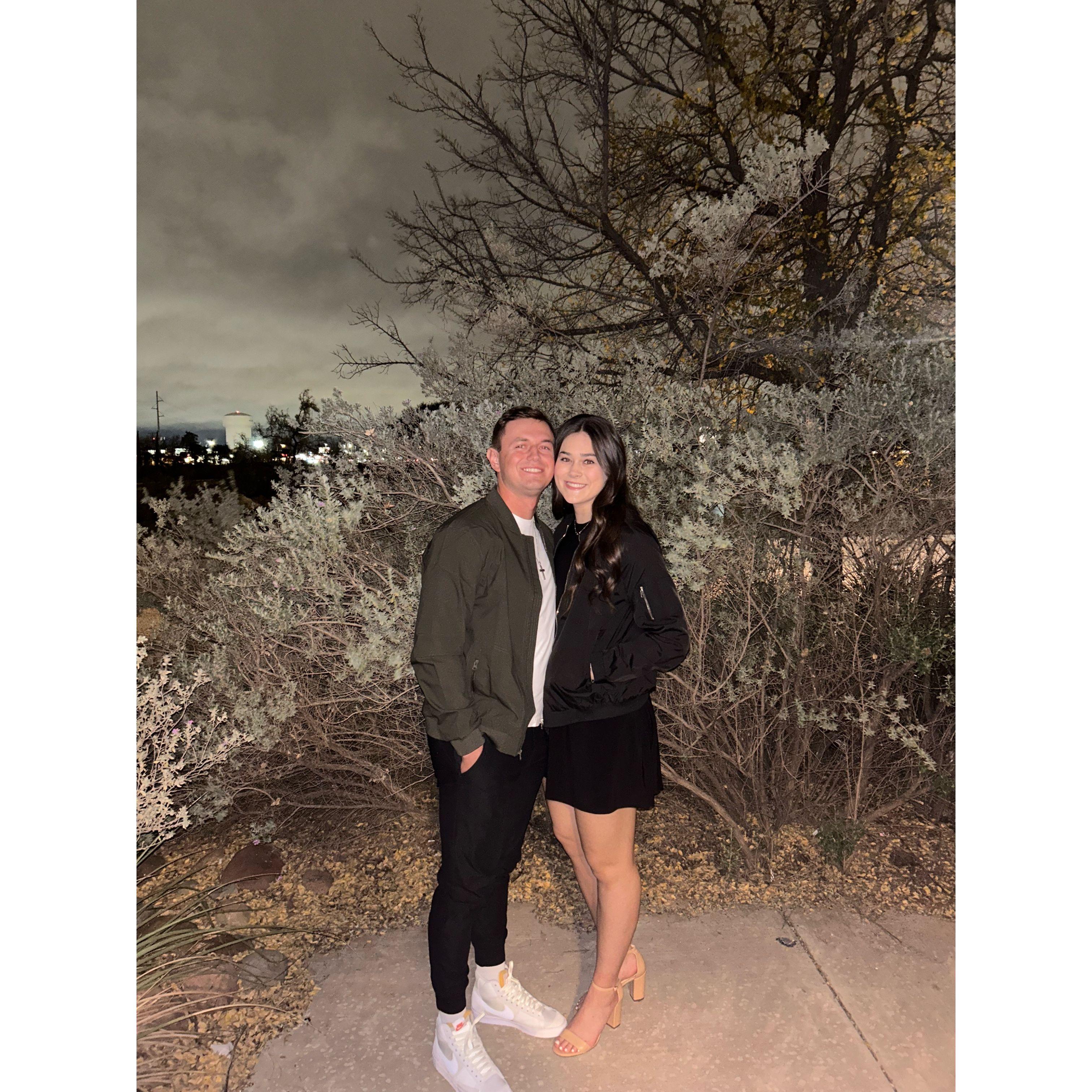 Date Night to Flair Taverna in Odessa, TX before Christmas break.