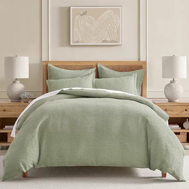 Cloud Waffle Desert Sage Full/Queen Comforter Set - Levtex Home