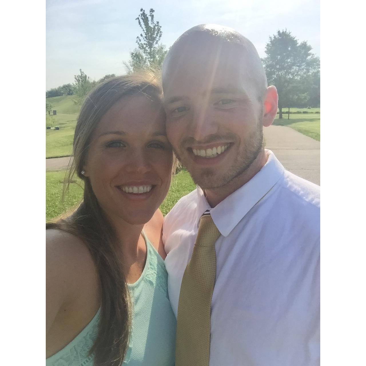 (June 2016) The first wedding we attended together. It was the wedding of Usher, Jacob Countryman and his wife Kristi!