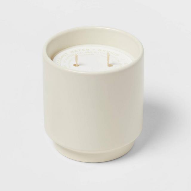 14oz Matte Ceramic Coconut Water and Orchid Candle Cream - Project 62™
