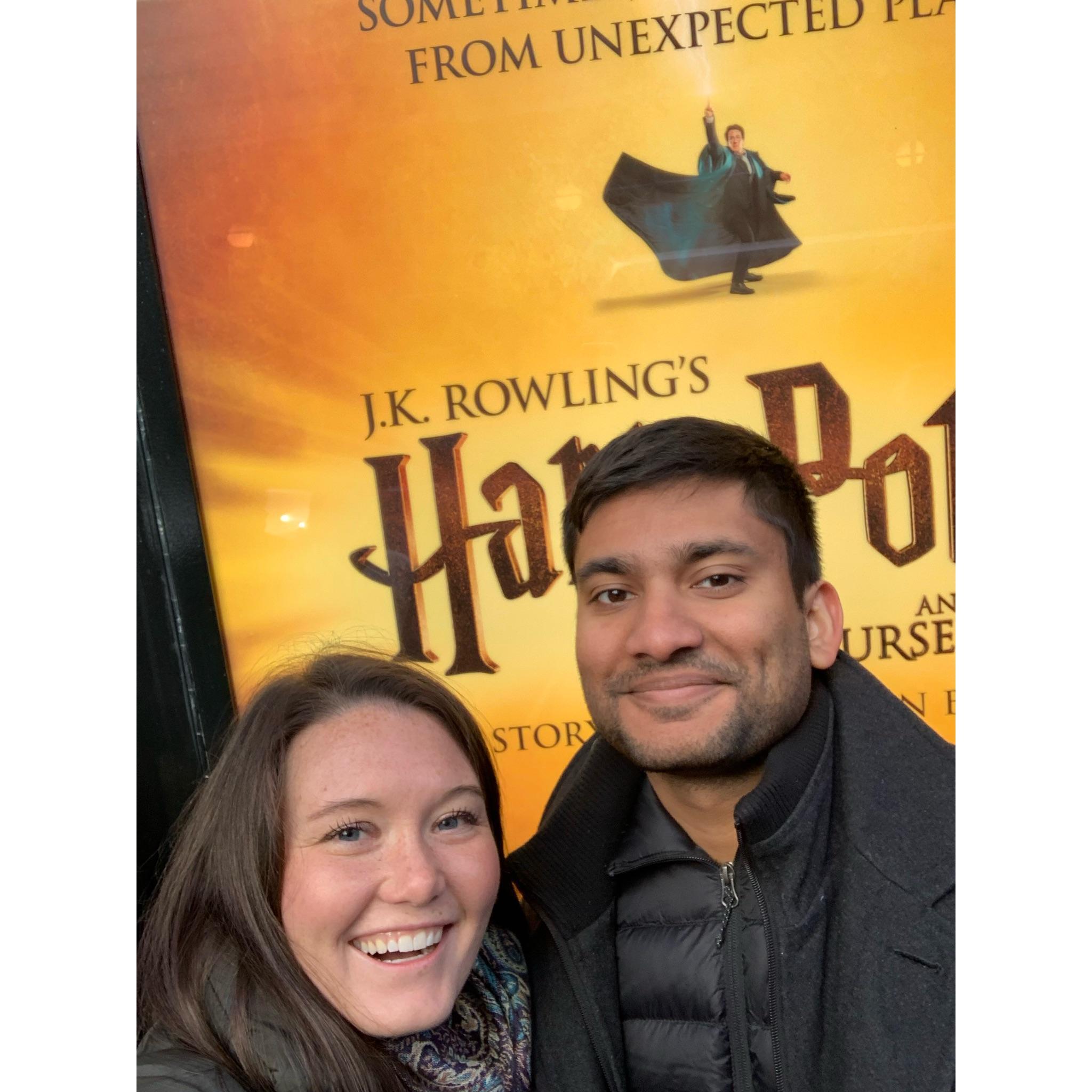 Harry Potter nerds living their best life at Harry Potter & the Cursed Child on Broadway!