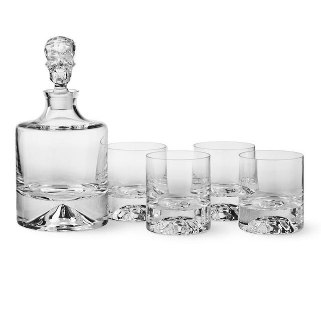 Shade Skull Decanter & Double Old-Fashioned Glasses, Set of 4