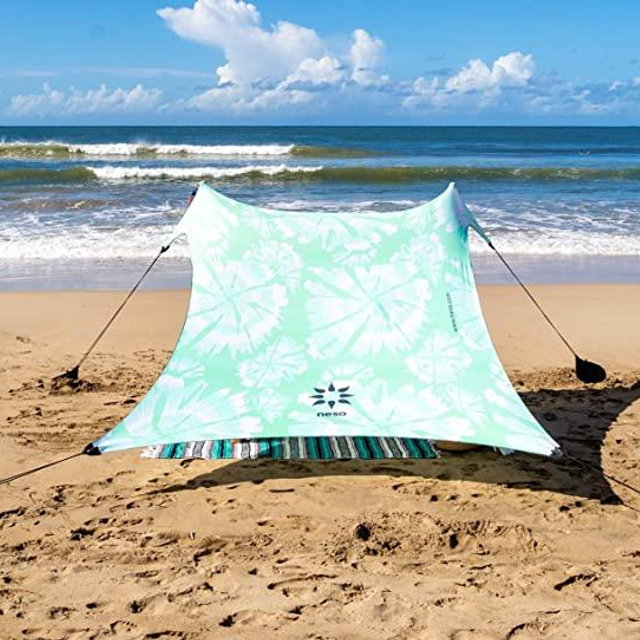 Neso Tents Beach Tent with Sand Anchor, Portable Canopy Sunshade - 7' x 7' - Patented Reinforced Corners