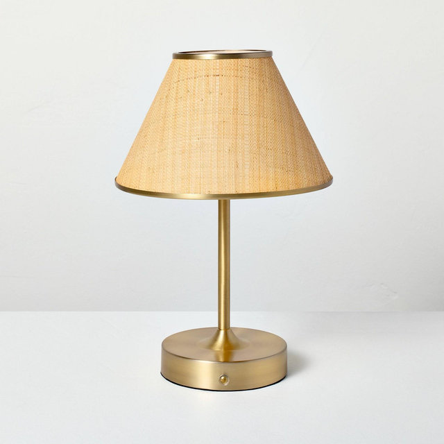 Woven Portable Table Lamp Brass - Hearth & Hand™ with Magnolia