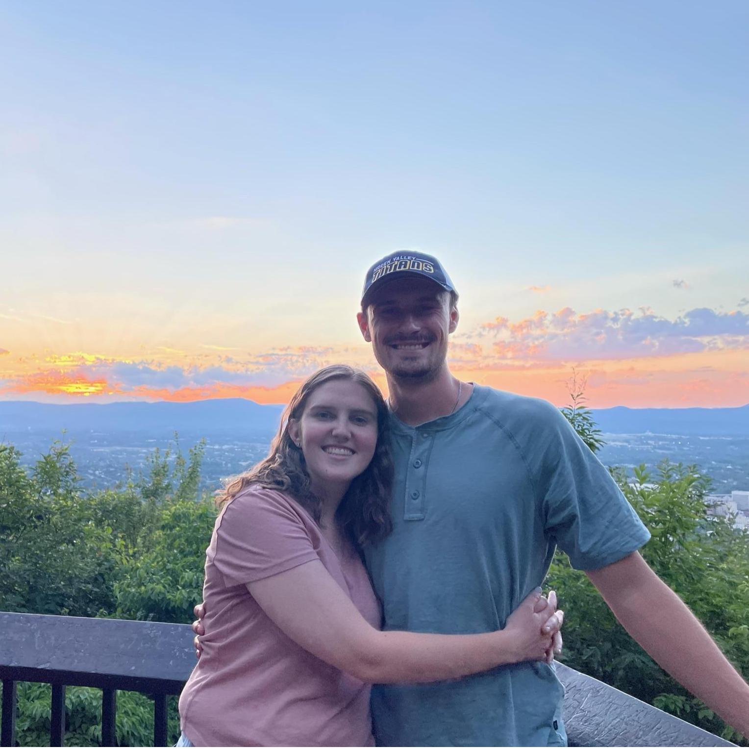 At the famous Roanoke star lookout