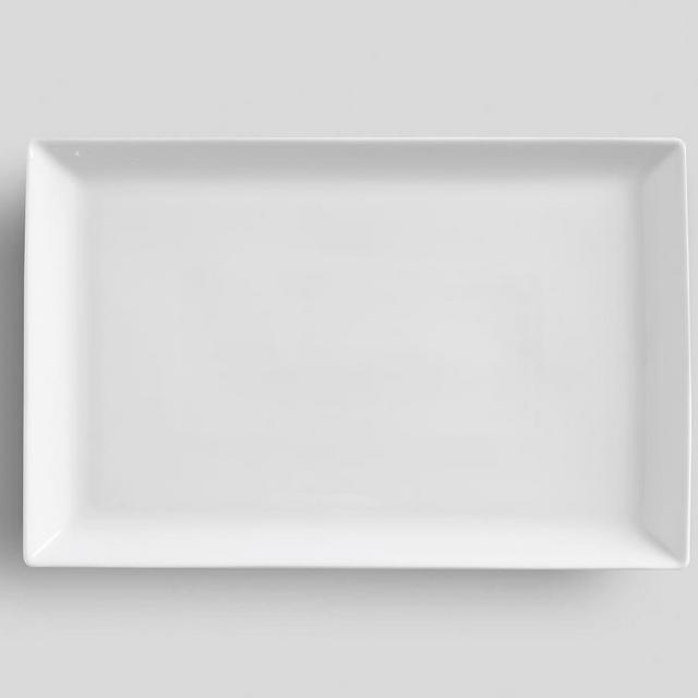 Classic Porcelain Rectangular Platter, Large (16.5" W x 11.25 L)