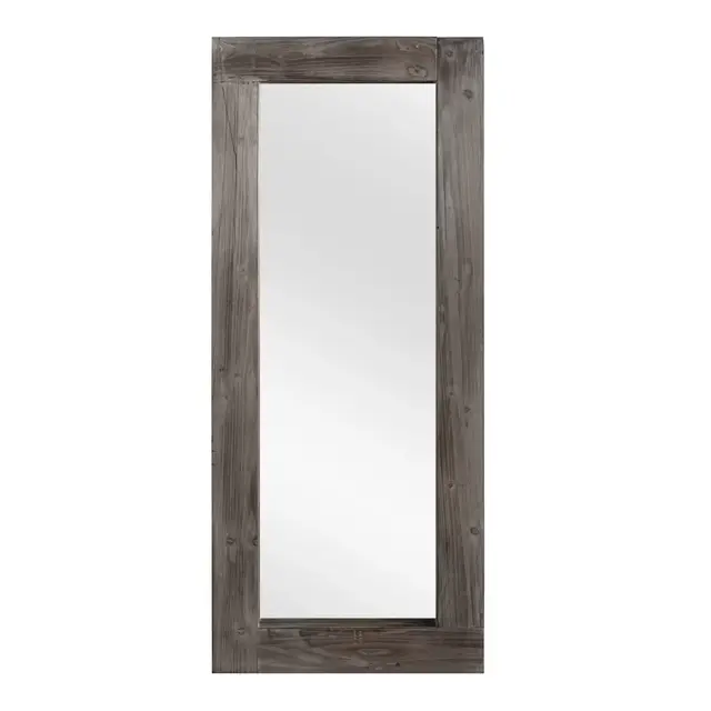 Retro 58-Inch x 24-Inch Full-length Floor Mirror in Black/Tan