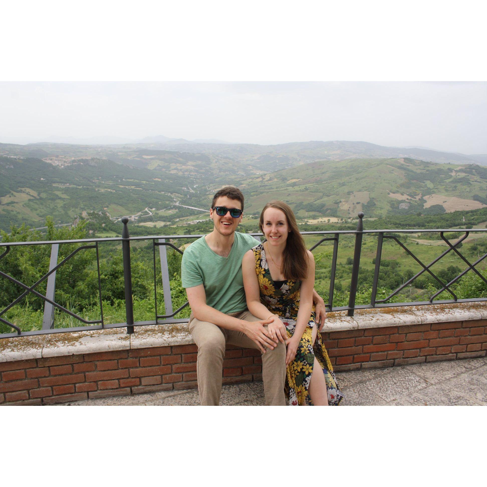 In Oratino, Ian's grandparents' hometown in Italy.