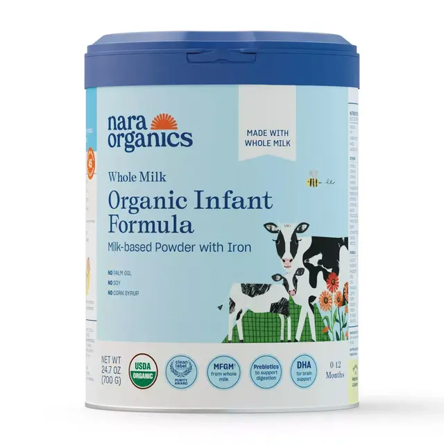 Nara Organics Whole-Milk Infant Baby Formula