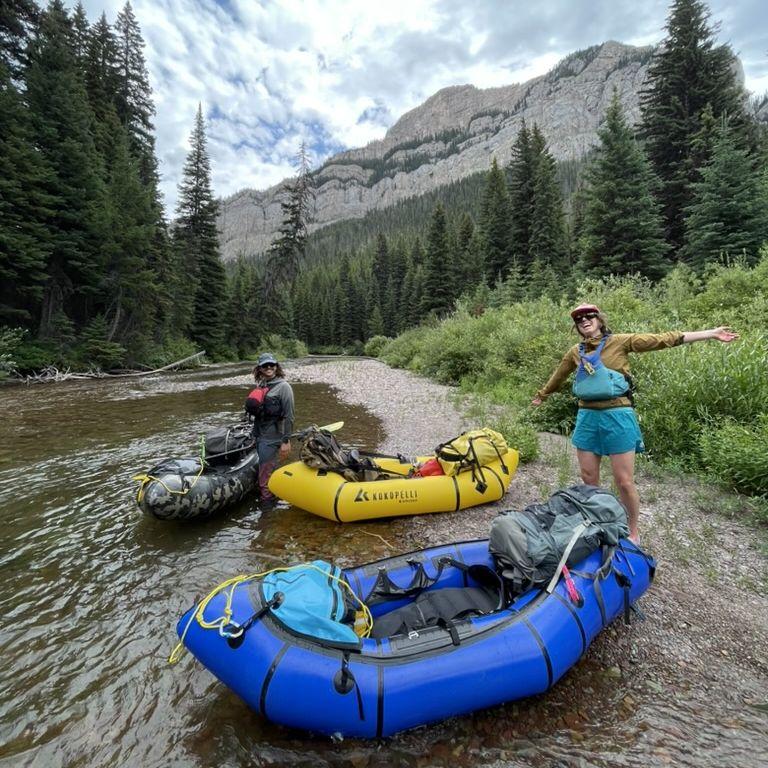 Packrafting in the Bob Marshall Wilderness in MT with our BFF Mandy