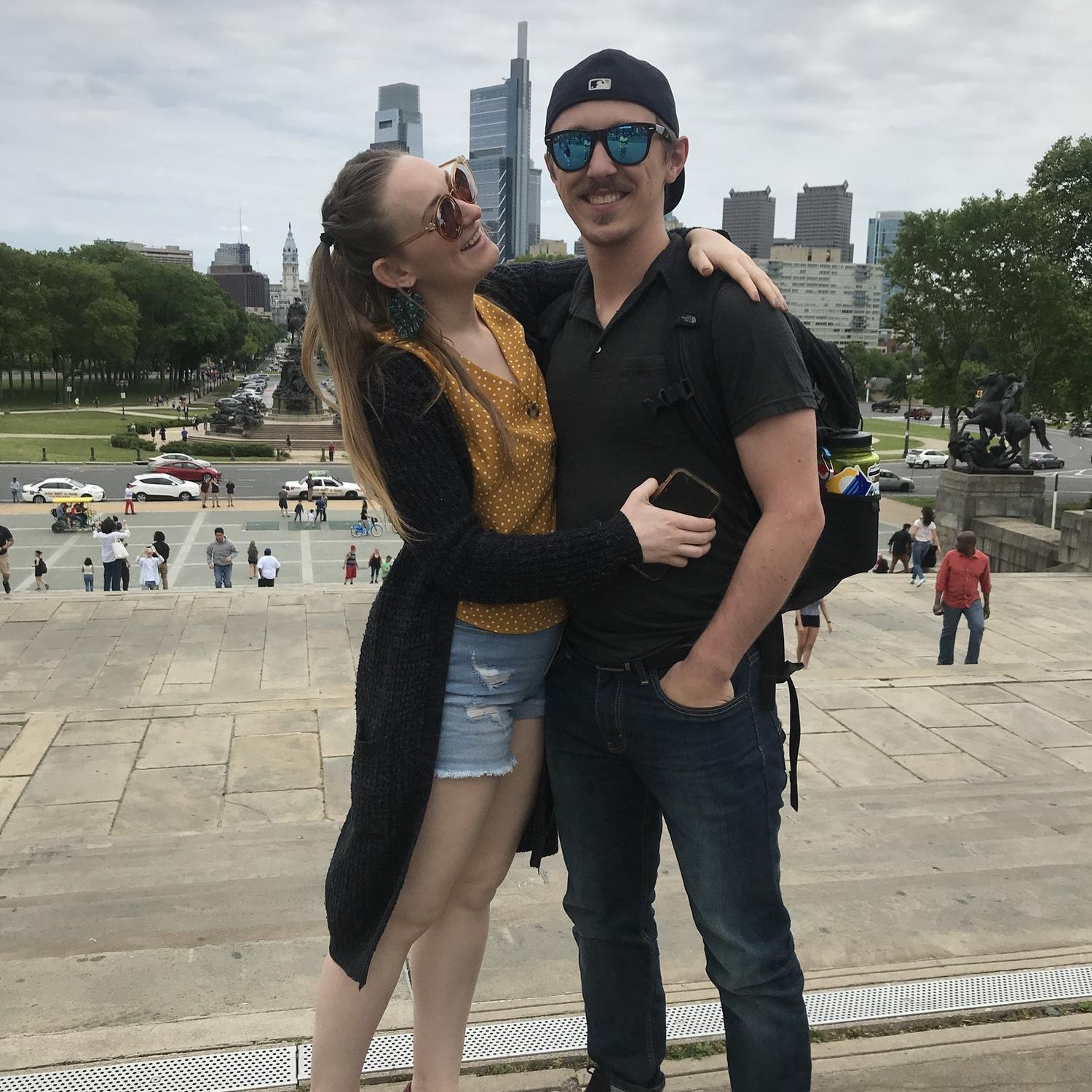 The top of the Rocky Steps in Philly - 2019