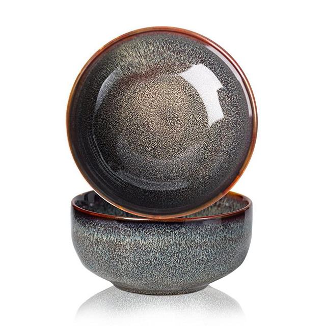KYBSCZ Serving Bowls - 22 Ounce Bowls Set - Ceramic Bowl Set of 2 - 5.75 inch Salad Bowls - Soup Bowls - Cereal Bowls for Kitchen
