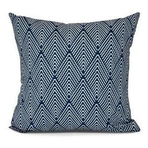 e by design - Navy/White Lifeflor Print Pillow Navy Throw Pillow (16"x16") - E by Design