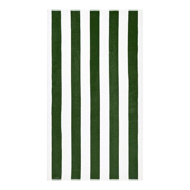 Classic Awning Striped Towel, Deep Emerald