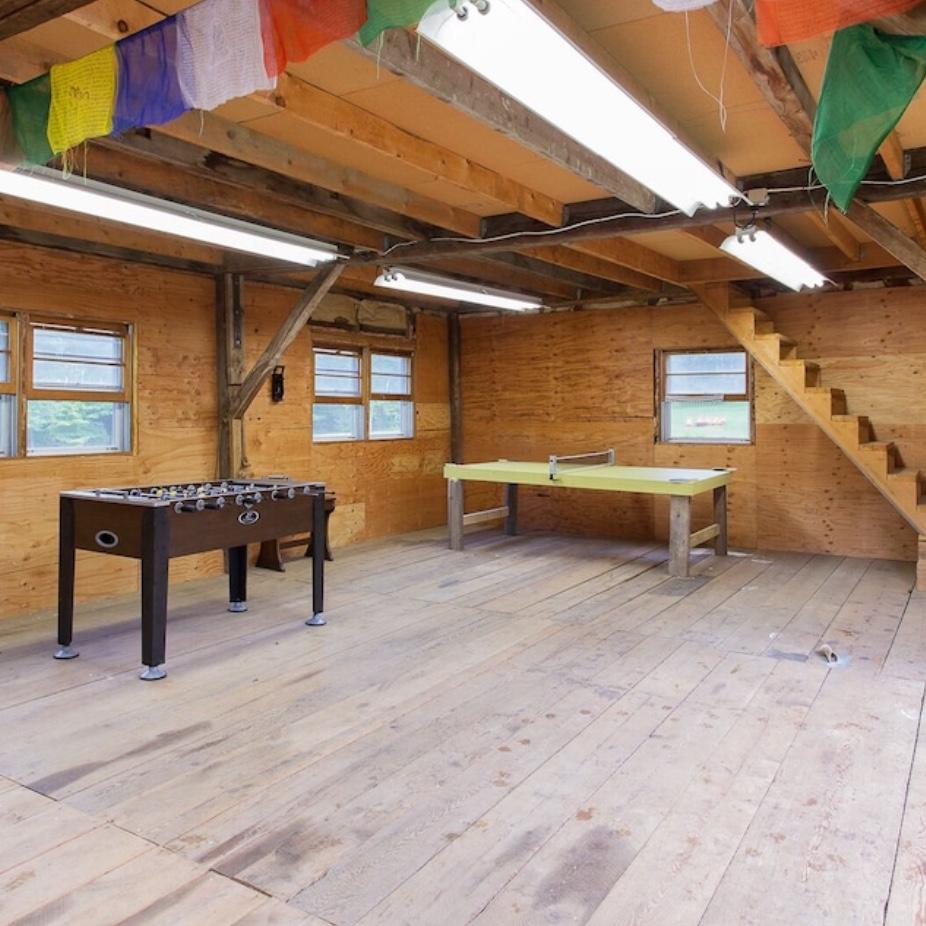 There are a few outdoor spaces in case of rain!