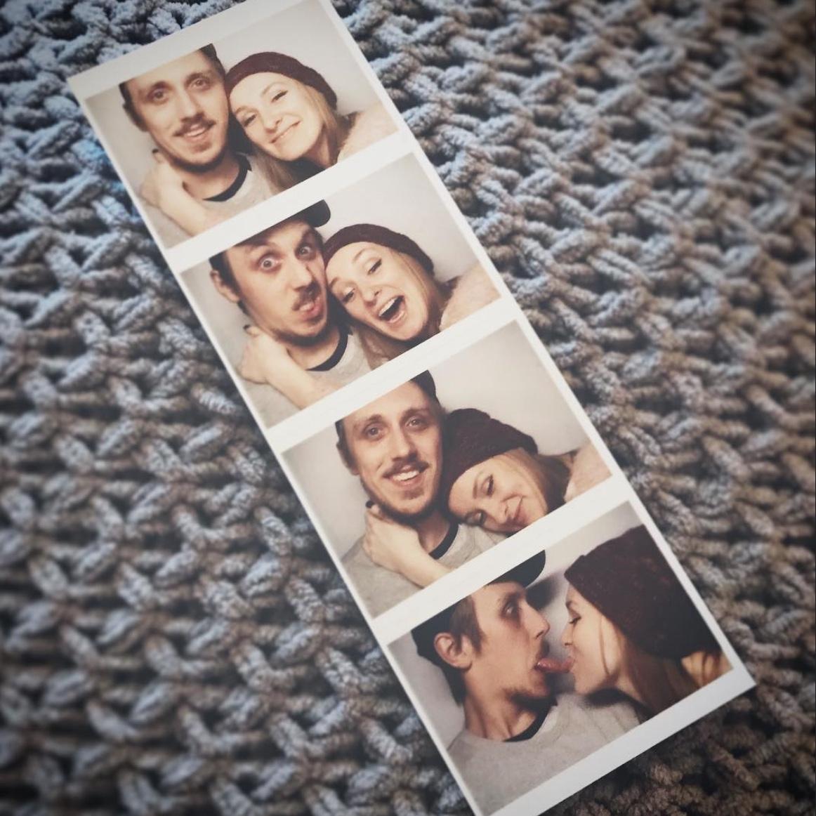 Photo strip from a random date night at a random bar in Brooklyn - 2017
