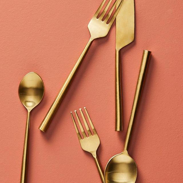 Anthropologie Gold Flatware
