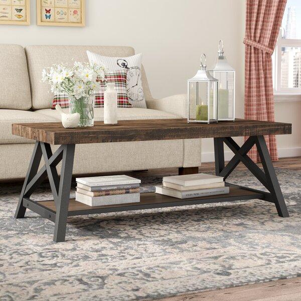 Silvis Trestle Coffee Table- Brown
