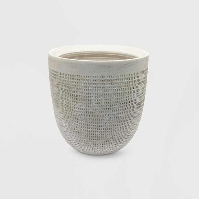 9" Textured Ceramic Planter White - Project 62™