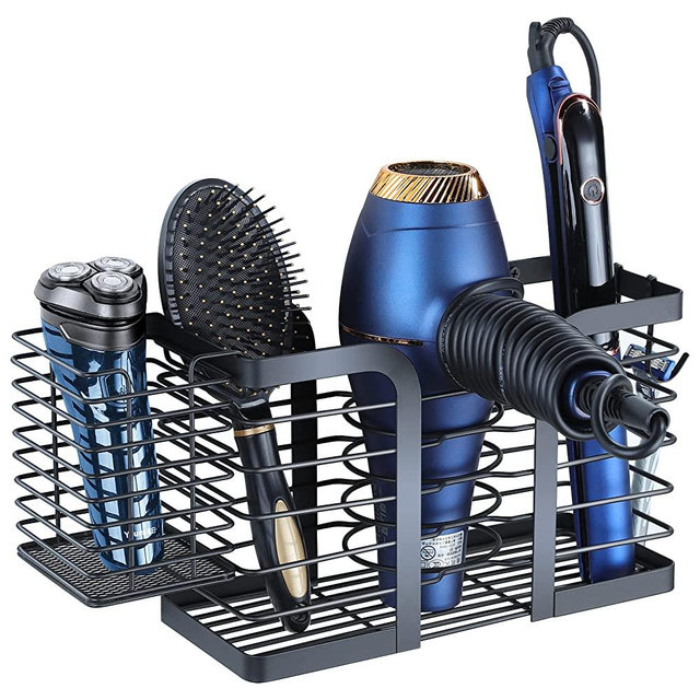 YIGII Hair Dryer Holder/Hair Tool Organizer Wall Mount - Metal Wire Bathroom Blow Dryer Holder Hair Styling Hot Tools Organizer for Hair Dryer, Flat Iron, Curling Wand, Straightener, Electric Shaver