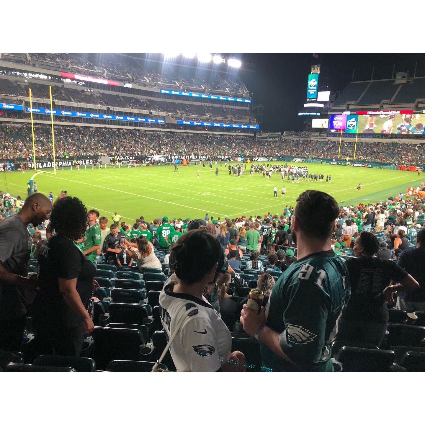 Jonathan and Yolany at Yolany's first ever football game - Go Birds!