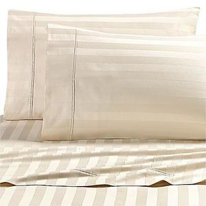 Wamsutta Dream Zone - Wamsutta® Dream Zone® Stripe 1000-Thread-Count PimaCott® Queen Sheet Set in Ivory