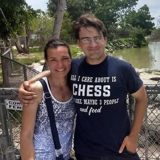 In Miami, visiting the alligators.