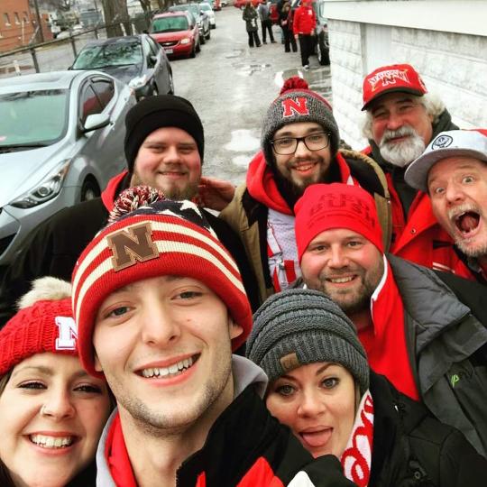Our group at the Husker game 🏈
