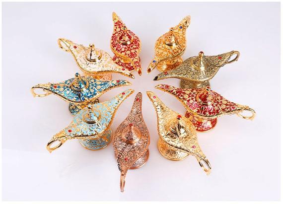 Aladdin Home Decor Incense Burners Antique Style Fairy Tale Magic Lamps Tea Pot Genie Lamp Vintage Retro Toys For Children Gifts