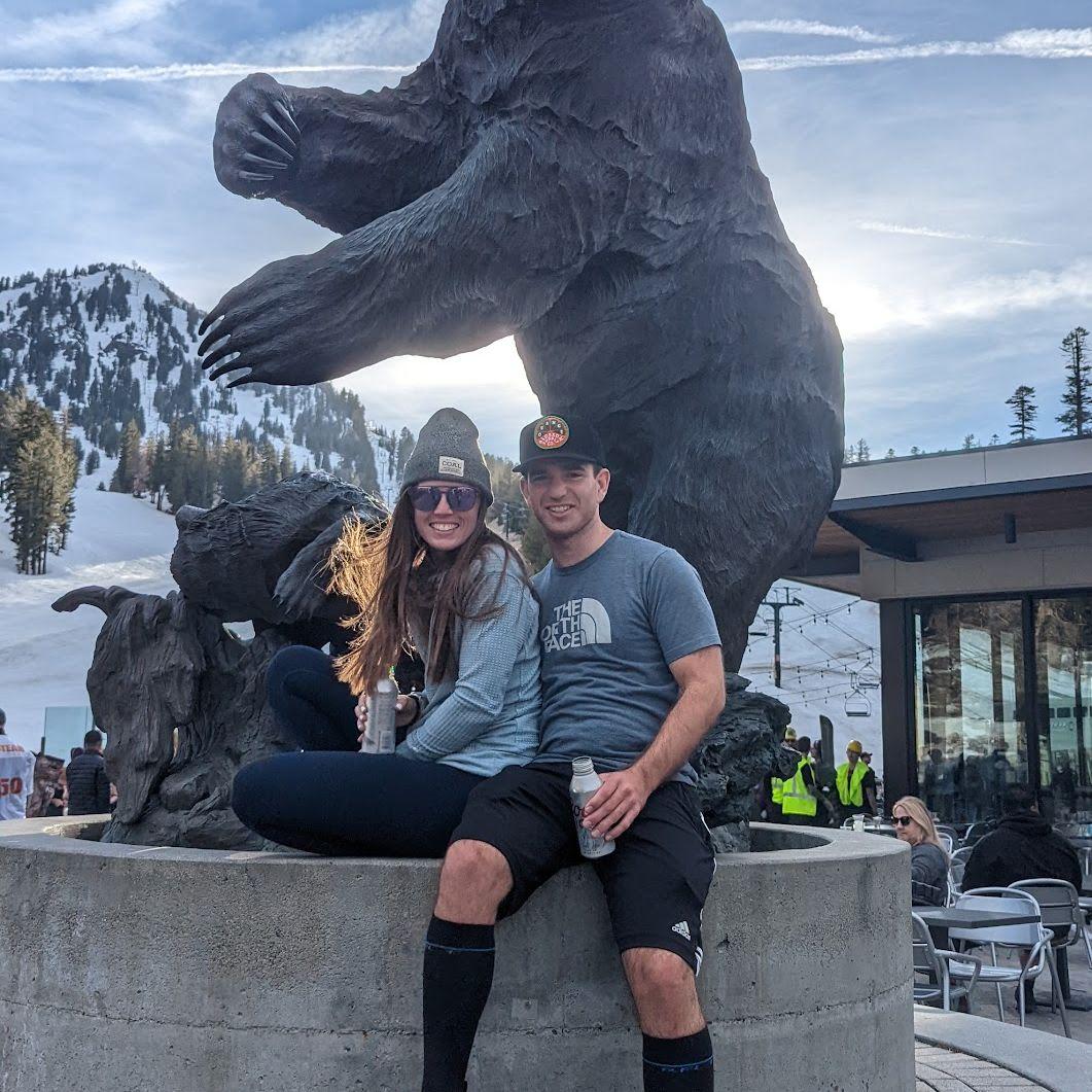 Our first trip back to Mammoth together after meeting at the top of the mountain