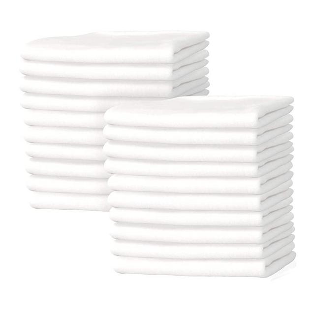 New Premium White T-Shirt Knit Rags, 100% Cotton, Cloth Rags, Excellent For General Cleaning, Spills,Home,Staining,Polishing, Bar Mop & More By Nabob Wipers (White Knit, 1 Lb bag)