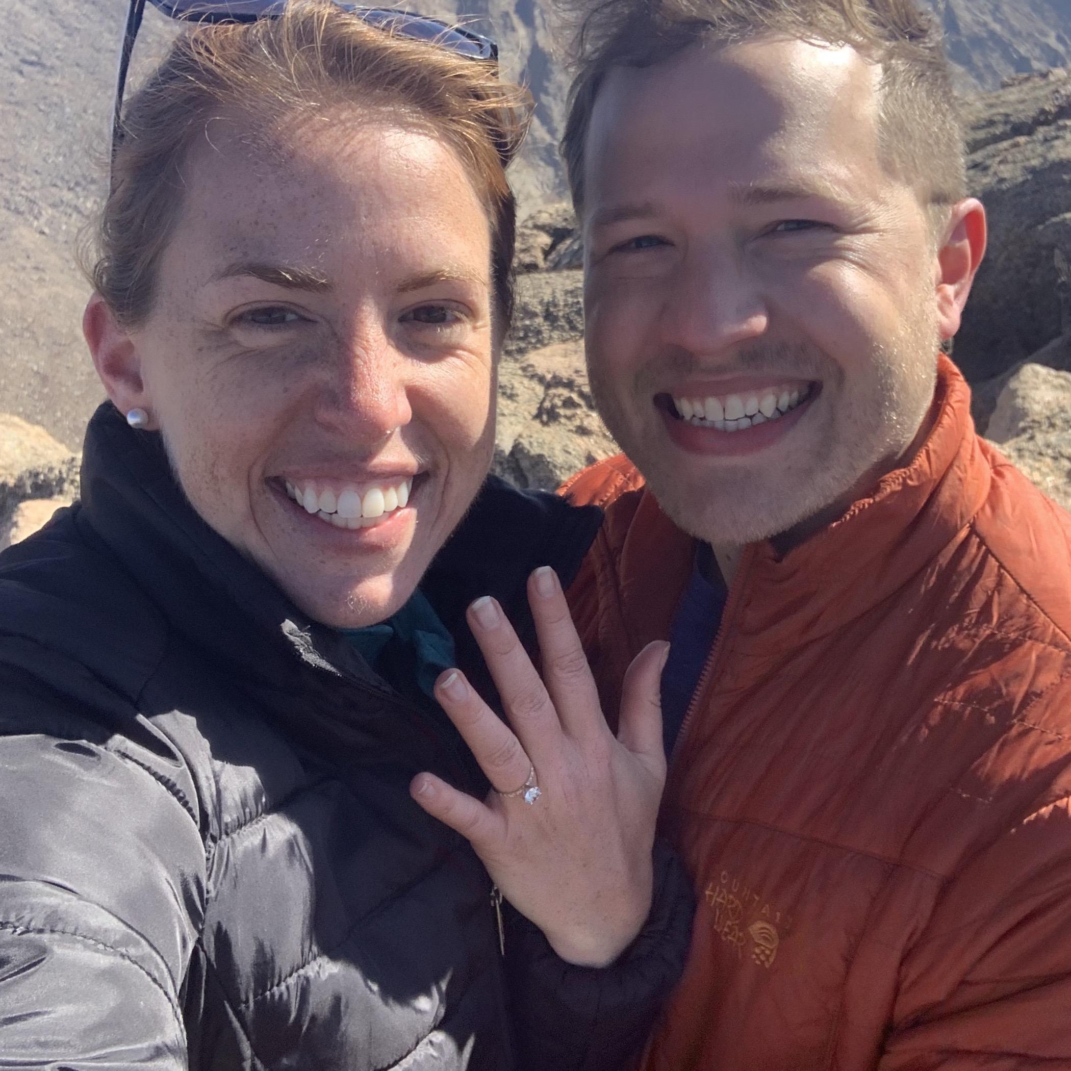 Freshly engaged selfie!