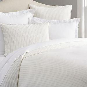 Harley Stripe Reversible Duvet Cover, Full/Queen, Gray