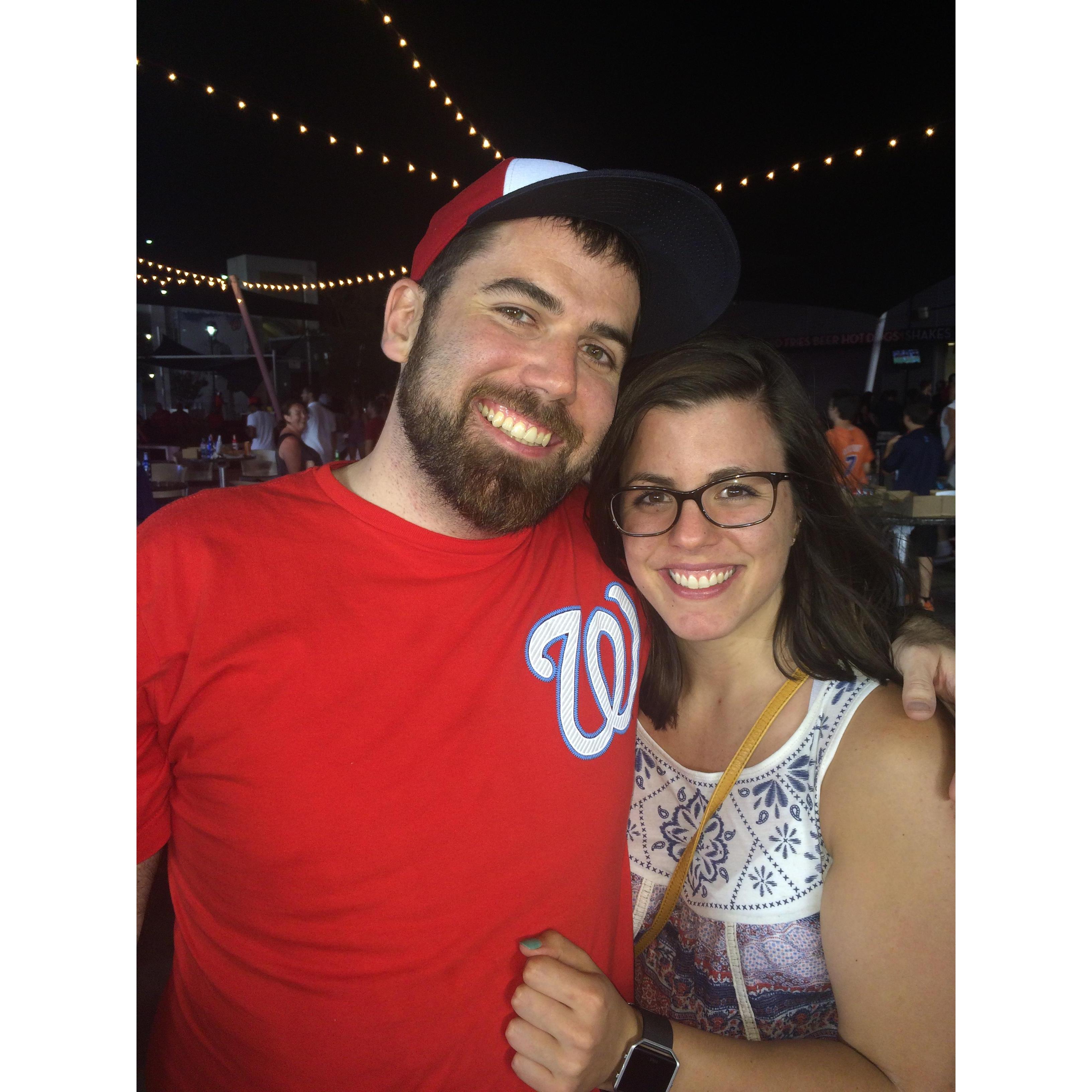 Our first Nats game! (Mag's first) First official picture!