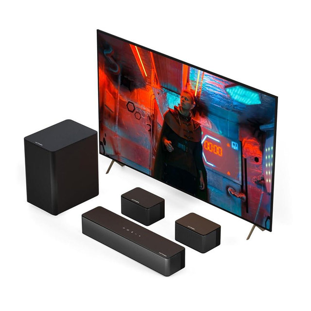ULTIMEA 5.1 Surround Sound System for TV, Virtual Surround Sound Bar, Surround Speakers and Subwoofer Adjustable, Soundbar for Smart TV, Home Theater Sound System, Peak Power 320W, Poseidon D50