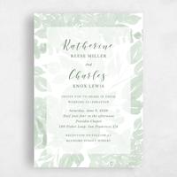 Green Wedding Invitation - Clemson Frame