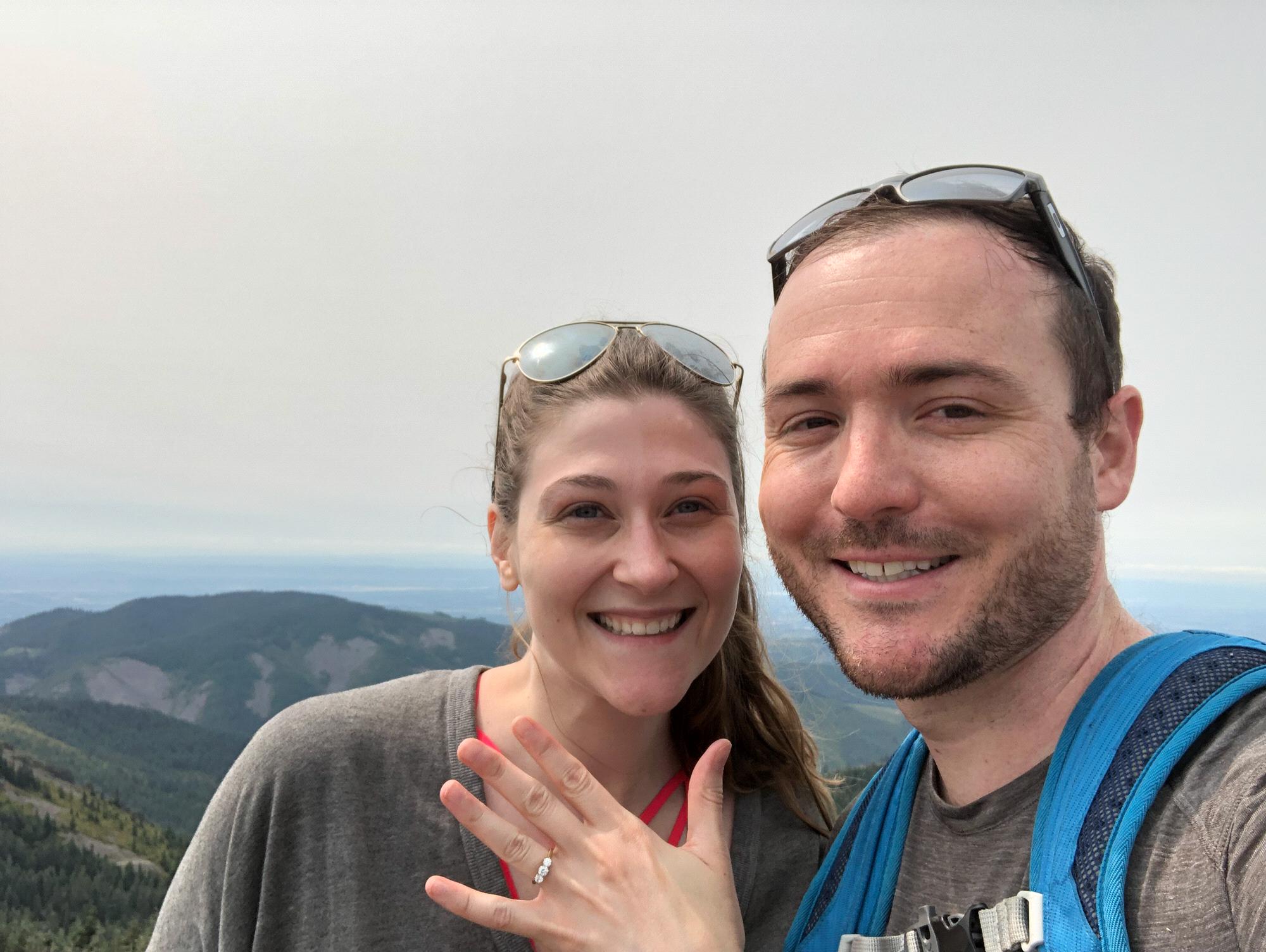 Dave proposed at the top of the Silver Star Mountain hike on August 12th 2018