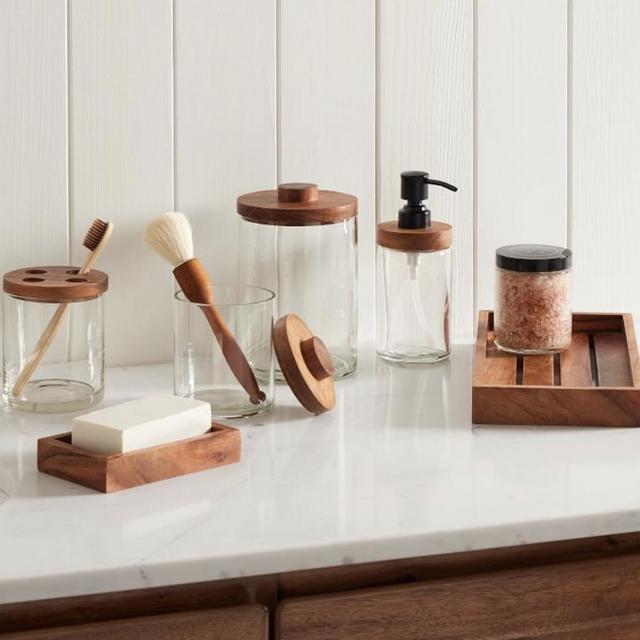 West Elm - Clover Wood & Glass Bath Accessories