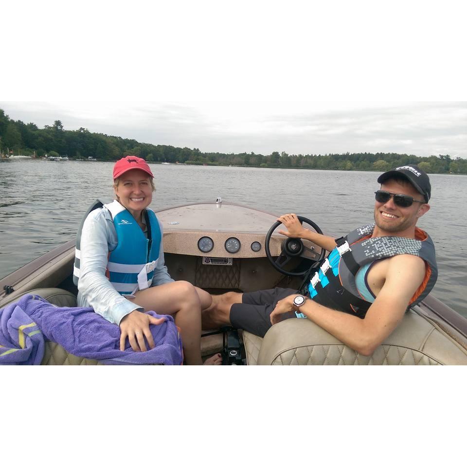 Adam and Eliya's first Fourth of July together, in Pentwater, Michigan.