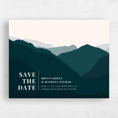 Green Wedding Save the Date - Layton Landscape