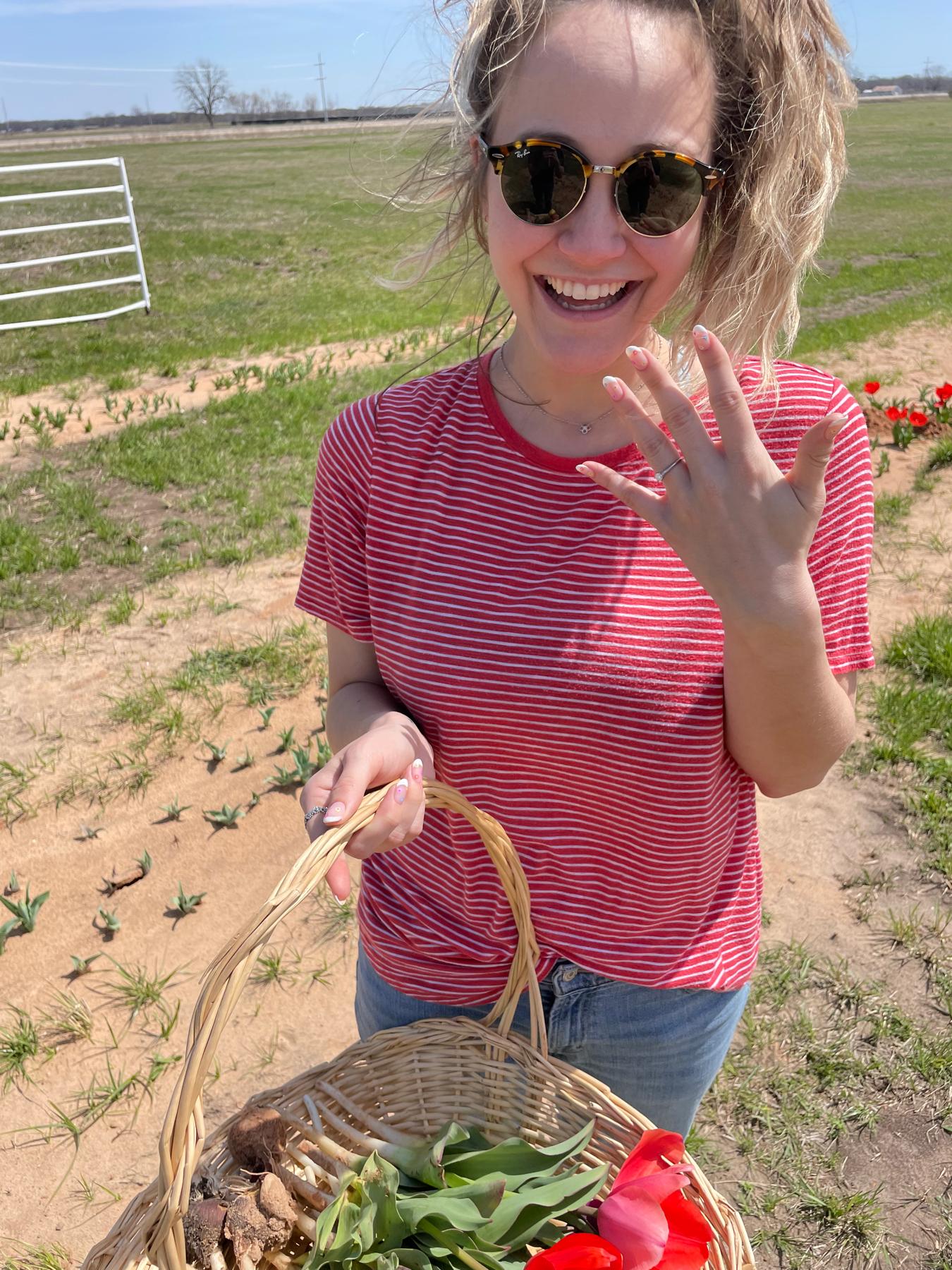 Kayla's first picture engaged! This was taken moments after Kyle proposed! Fun fact: Kayla had no idea Kyle was going to propose!