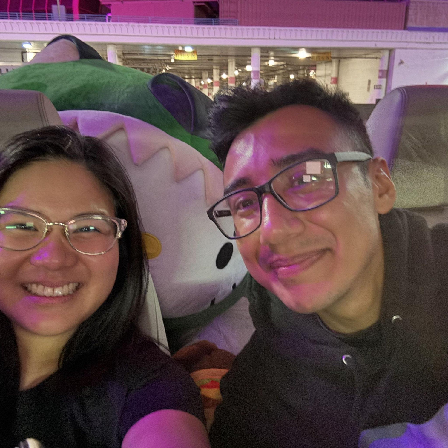 We visited Circus Circus where he used to go to family vacations as a child. He won me a giant Hello Kitty prize from the ring toss.