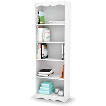 South Shore Gascony 4-Shelf Bookcase, Pure White