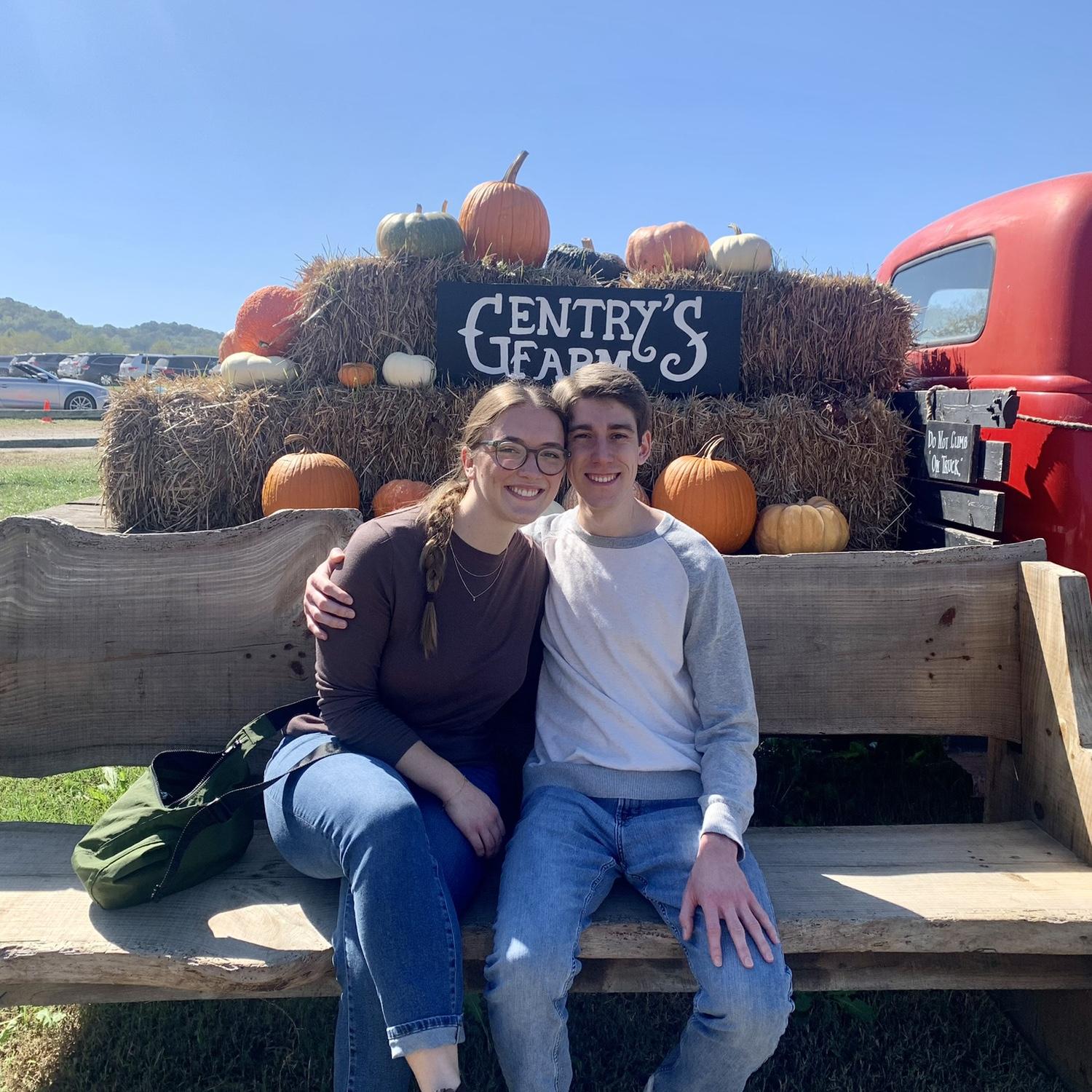 Noah’s first fall in Nashville at Gentry Farms