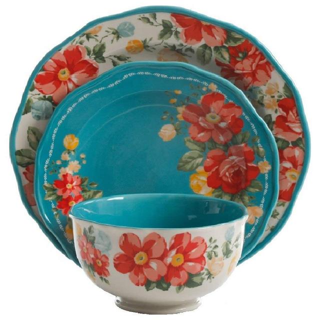 The Pioneer Woman Vintage Floral 12-Piece Dinnerware Set