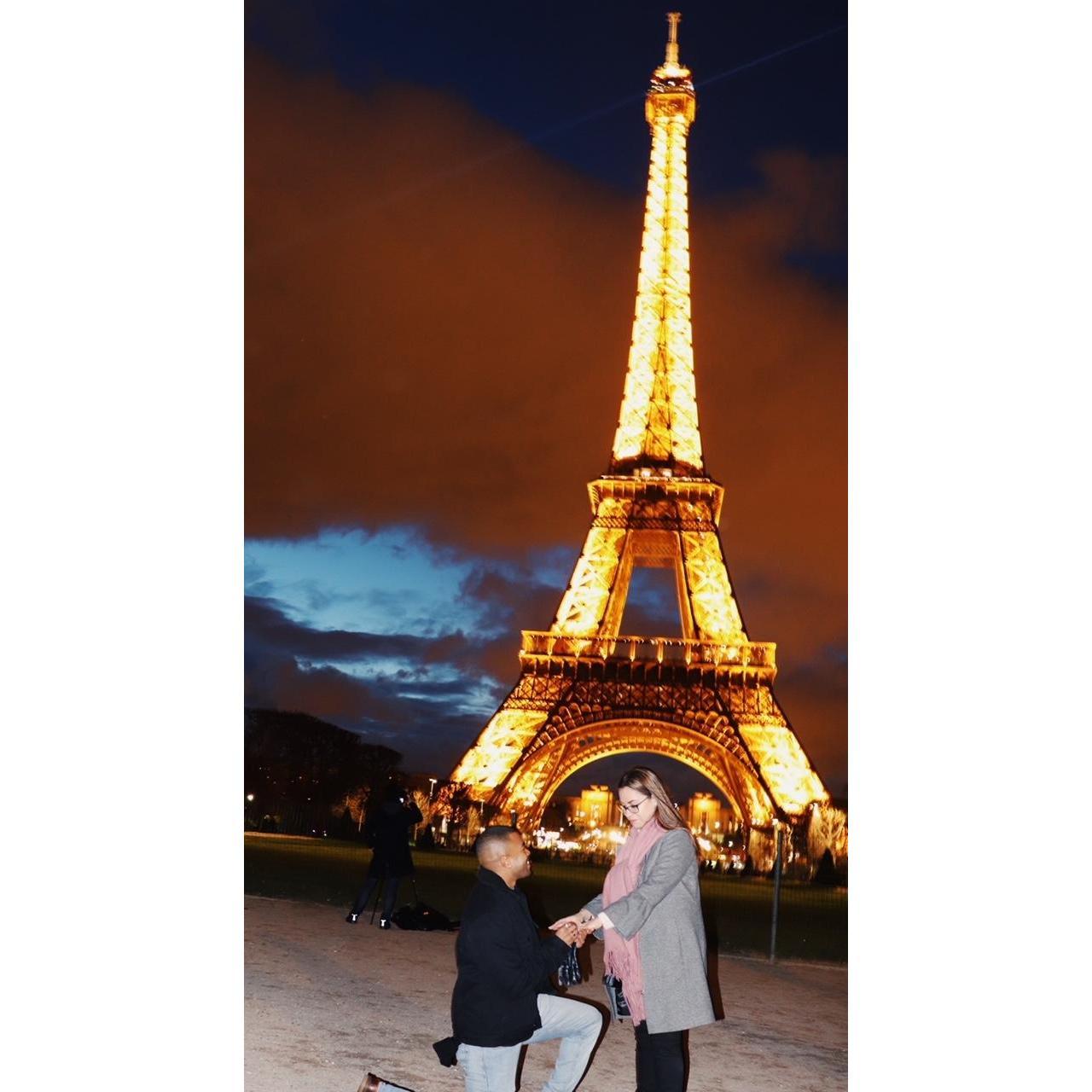 3/3/19 - Proposal in front of the Eiffel Tower