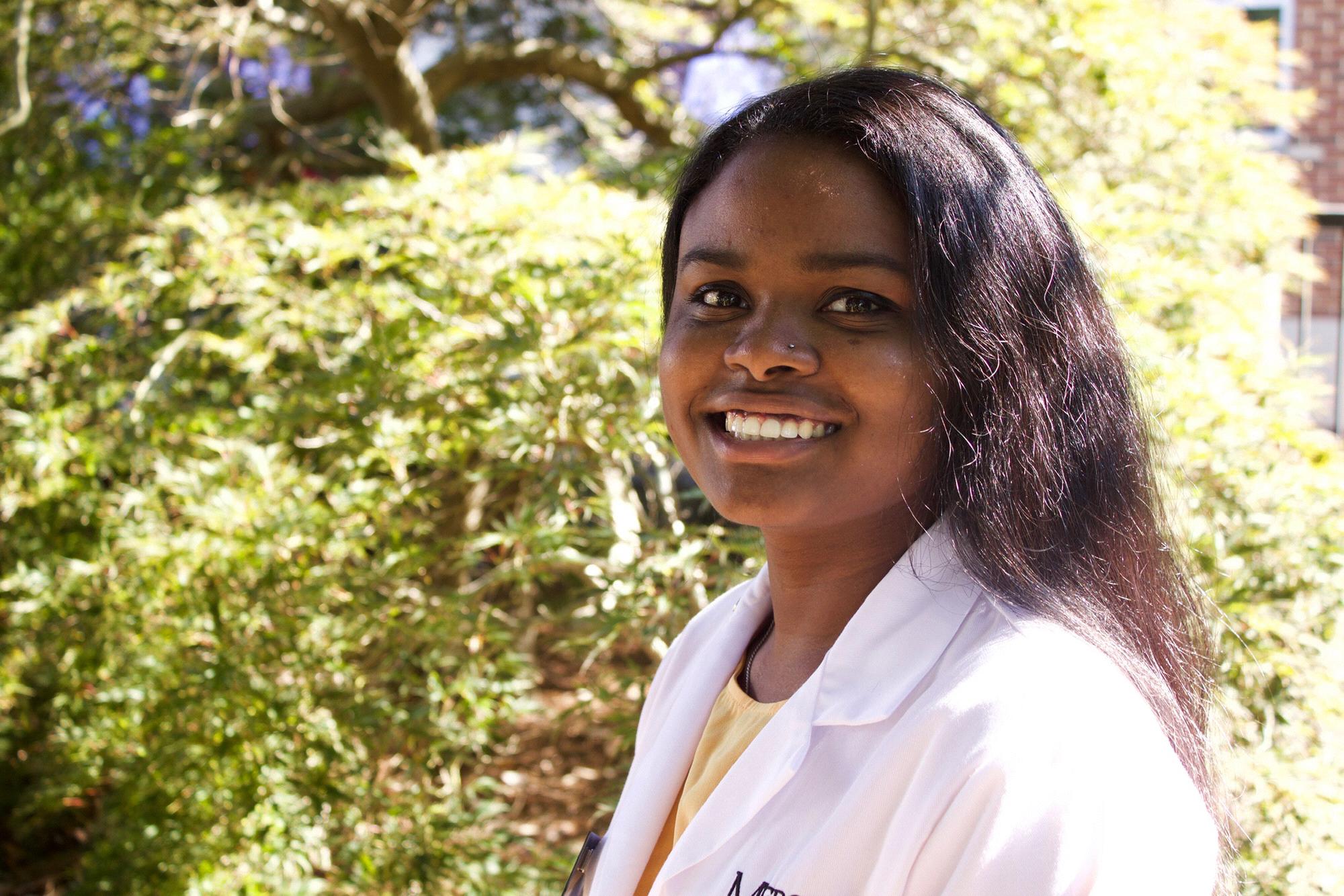 Med Student Gabrielle at her White coat ceremony
