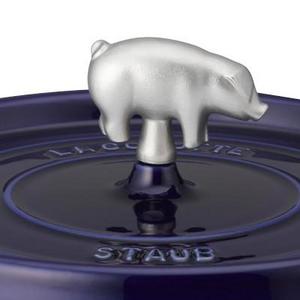 Staub Animal Knobs, Pig