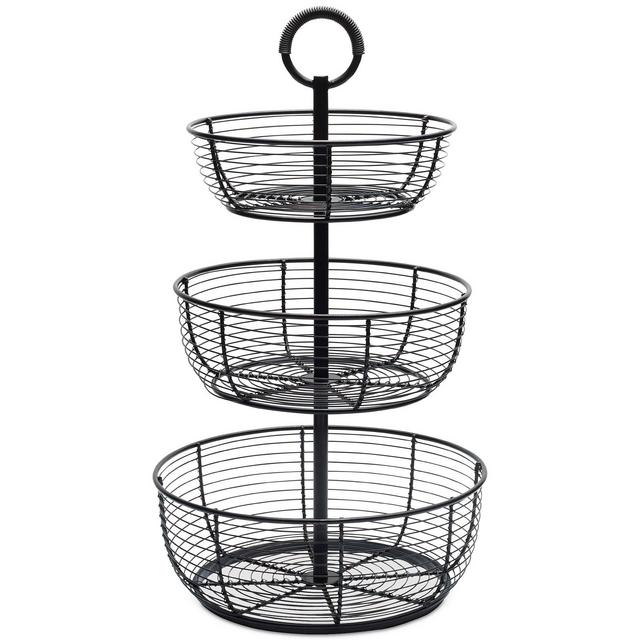 Gourmet Basics By Mikasa Round Wrap 3-Tier Basket